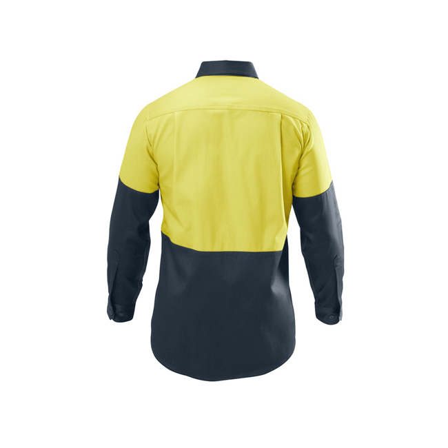 Hard Yakka  Hi-visibility Two Tone Cotton Drill Shirt Long Sleeve (Y07982)