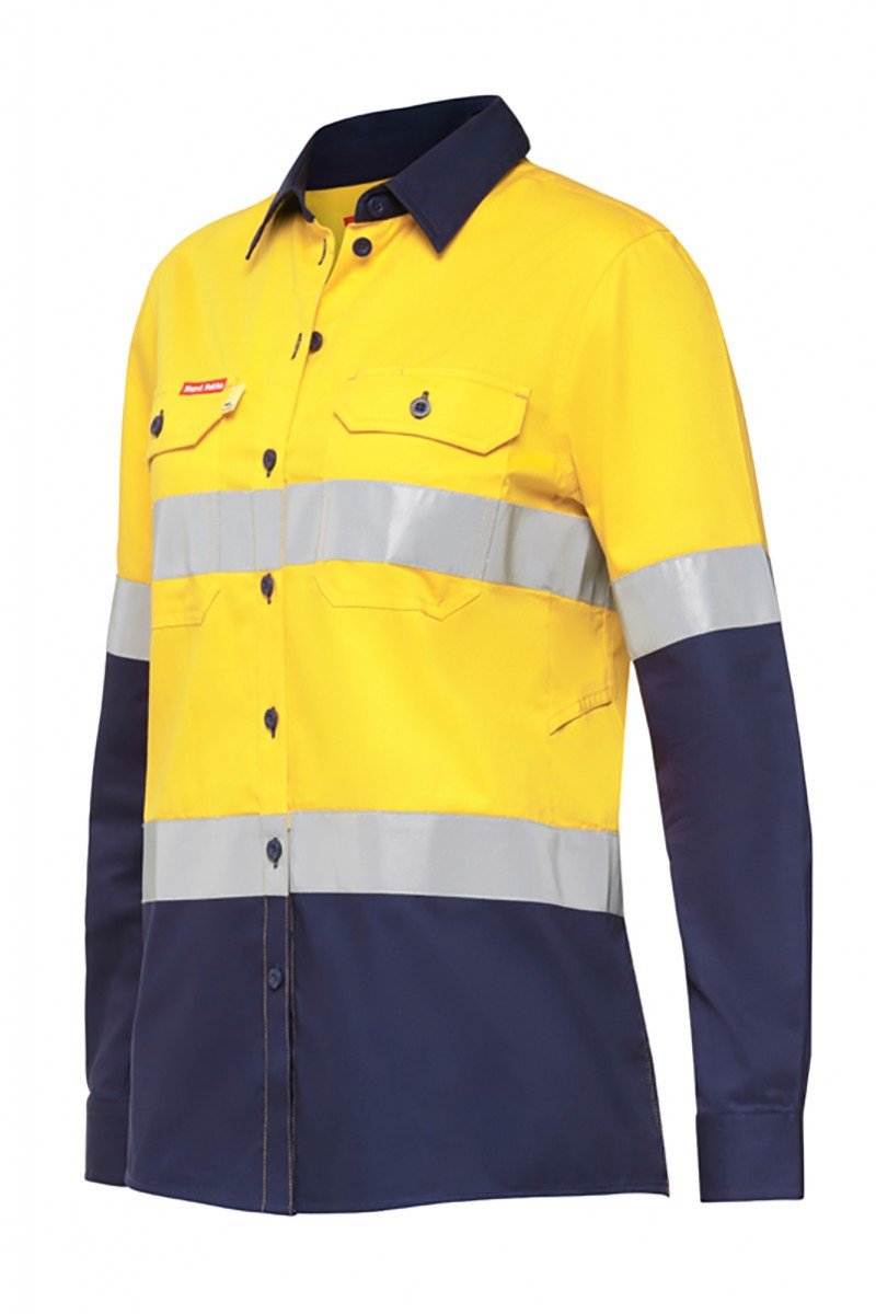 Hard Yakka Koolgear WM Ventilated LS Hi Vis Shirt With Tape (Y08220)