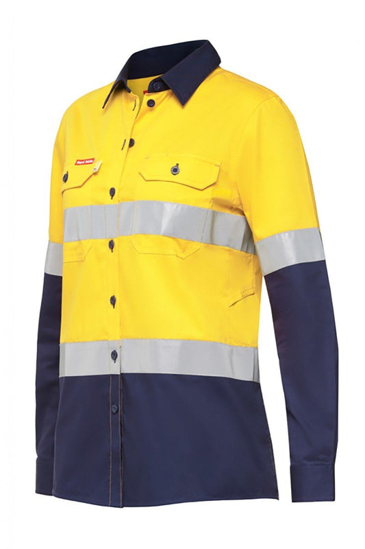 Hard Yakka Koolgear WM Ventilated LS Hi Vis Shirt With Tape (Y08220)