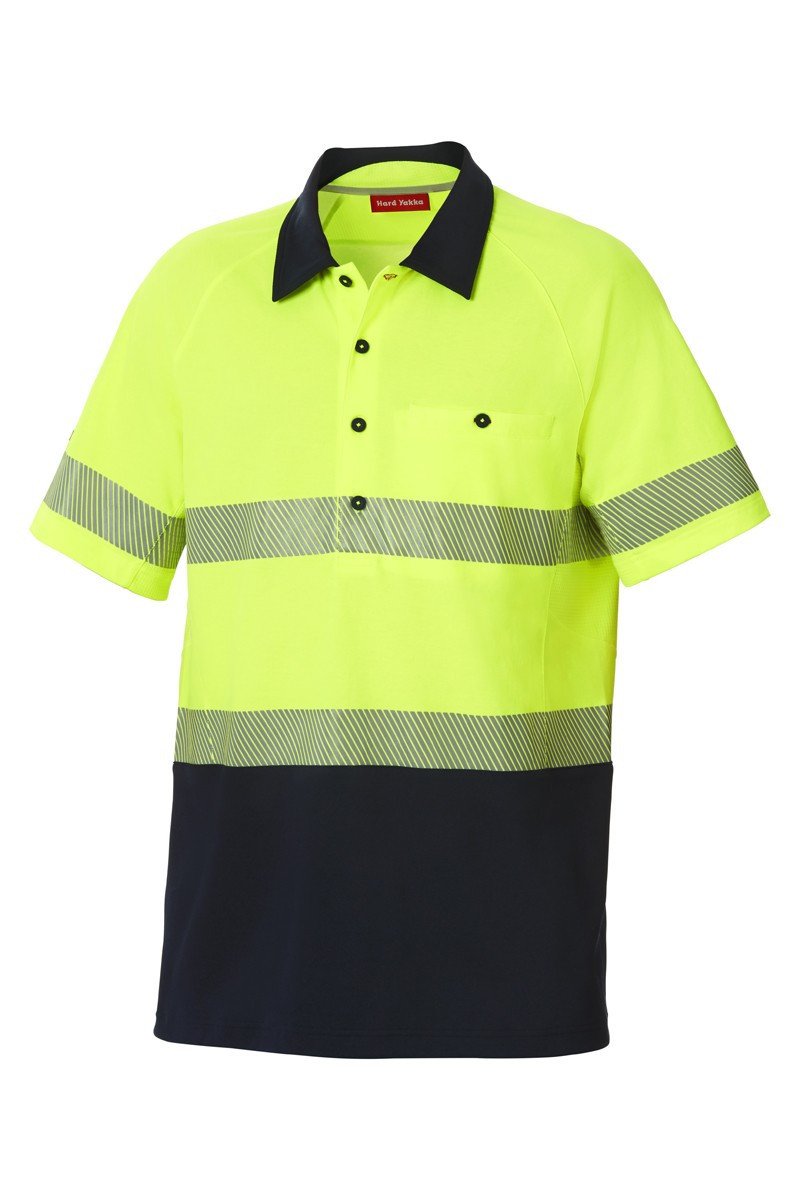 Hard Yakka -  Hi Vis SS Ctn Bk Polo (Y11383)