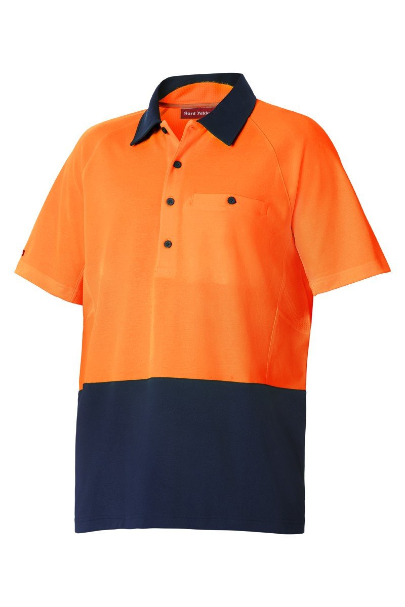 Hard Yakka - Hi Vis 2 Tone SS Vented Polo (Y11396)