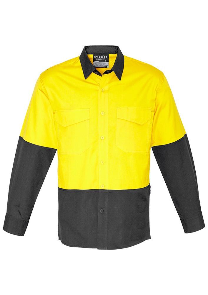 Syzmik Mens Rugged Cooling Hi Vis Spliced Shirt (ZW128)