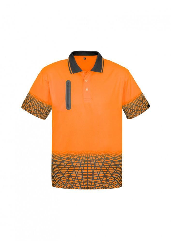 Syzmik Mens Hi Vis Tracks Short Sleeve Polo (ZH300)