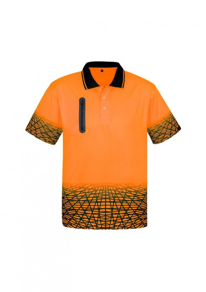 Syzmik Mens Hi Vis Tracks Short Sleeve Polo (ZH300)