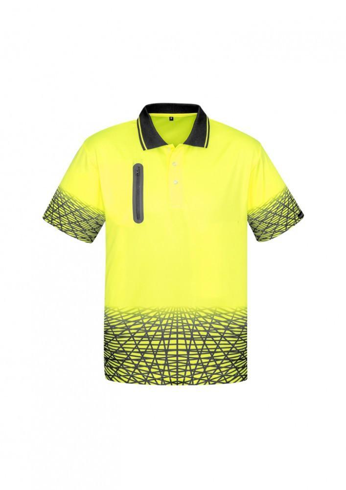 Syzmik Mens Hi Vis Tracks Short Sleeve Polo (ZH300)