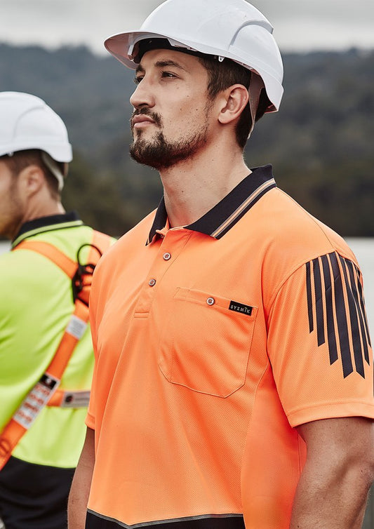 Syzmik Mens Hi Vis Flux S/S Polo (ZH315)