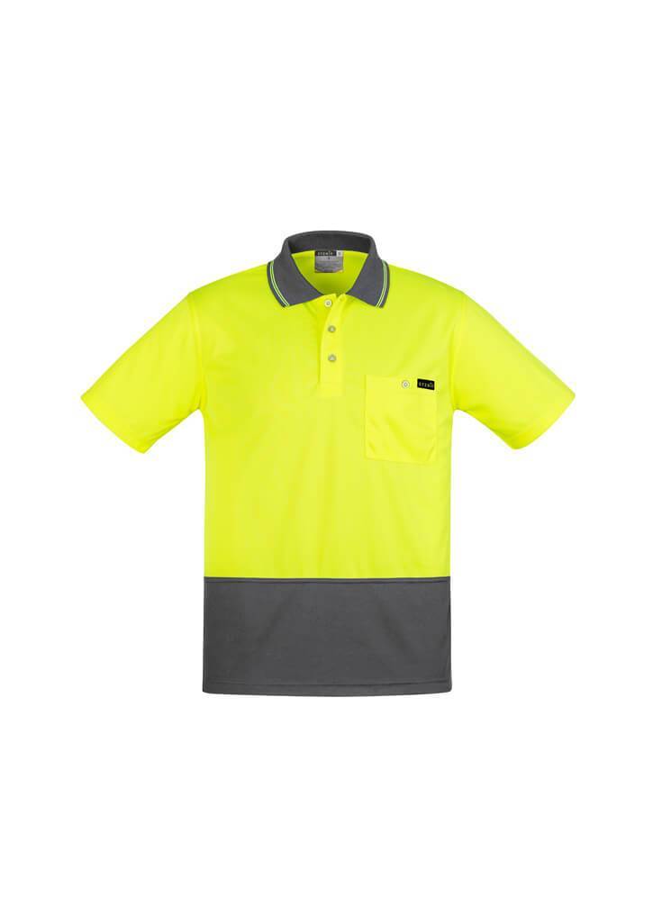 Syzmik Hi Vis Mens Comfort Back S/S Polo (ZH415)