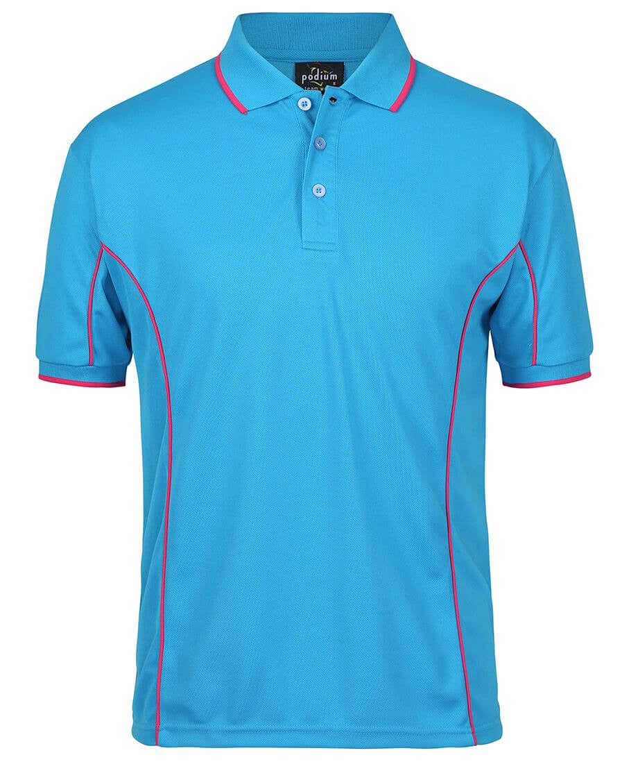 JB's Adults Podium Short Sleeve Piping Polo 3rd (5 Colour) (7PIP)