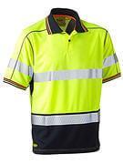 Bisley Taped Two Tone Hi Vis Polyester Mesh Short Sleeve Polo Shirt (BK1219T)
