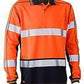 Bisley Taped Two Tone Hi Vis Polyester Mesh Long Sleeve Polo Shirt (BK6219T)