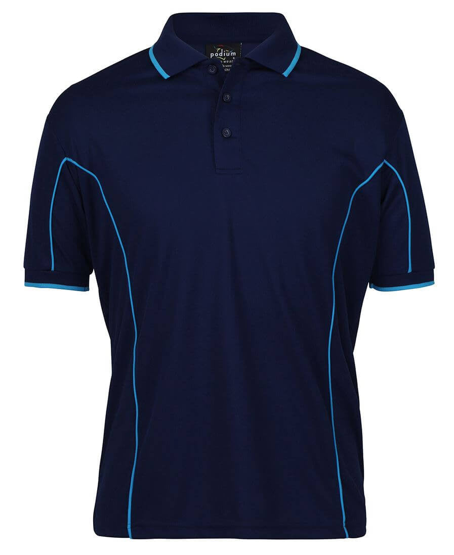 JB's Adults Podium Short Sleeve Piping Polo 3rd (5 Colour) (7PIP)