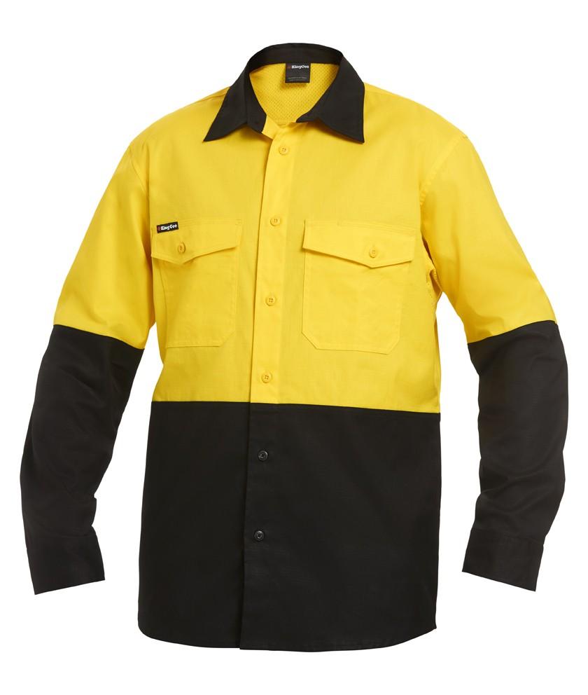 KingGee Workcool 2 Spliced Shirt L/s - Cotton Ripstop