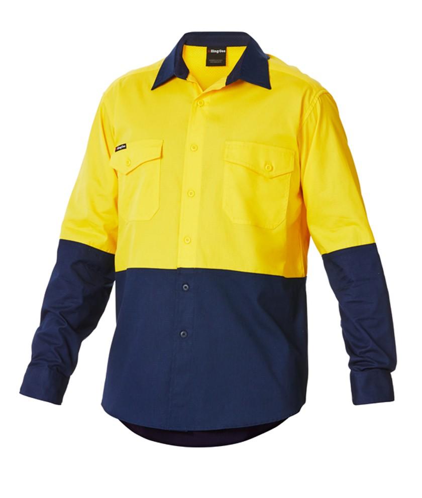KingGee Workcool 2 Spliced Shirt L/s - Cotton Ripstop