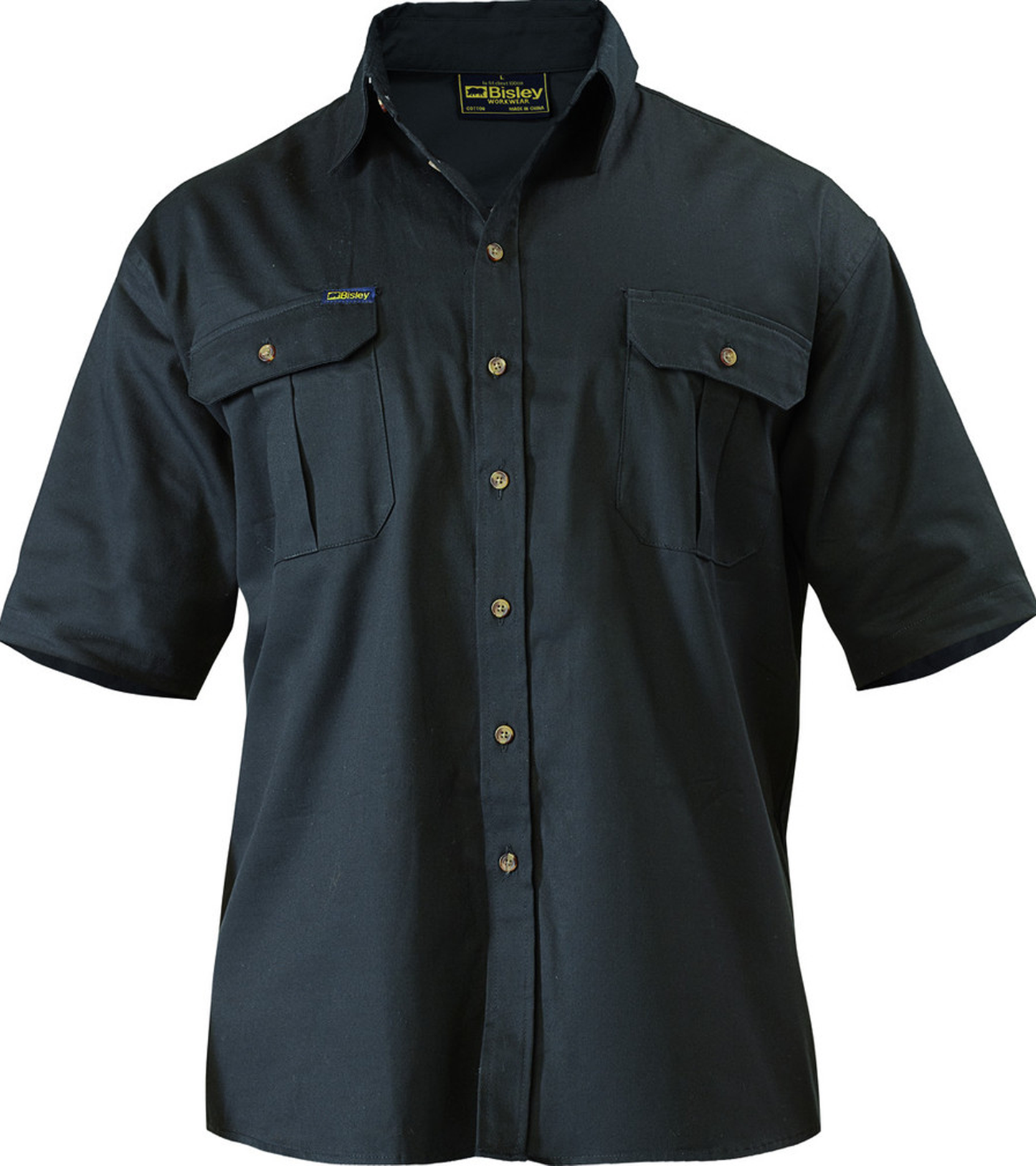 Bisley Original Cotton Drill Shirt - Short Sleeve-(BS1433)