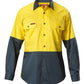 Hard Yakka Koolgear Hi-visibility Two Tone Cotton Twill Ventilated Shirt Long Sleeve (Y07558)