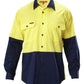 Hard Yakka Koolgear Hi-visibility Two Tone Cotton Twill Ventilated Shirt Long Sleeve (Y07558)