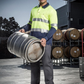 Syzmik Mens Hi Vis Spliced Polo - Long Sleeve Hoop Taped (ZH235)