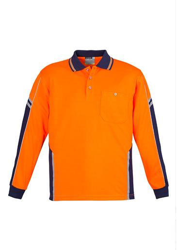 Syzmik Mens Hi Vis Squad Long Sleeve Polo (ZH238)