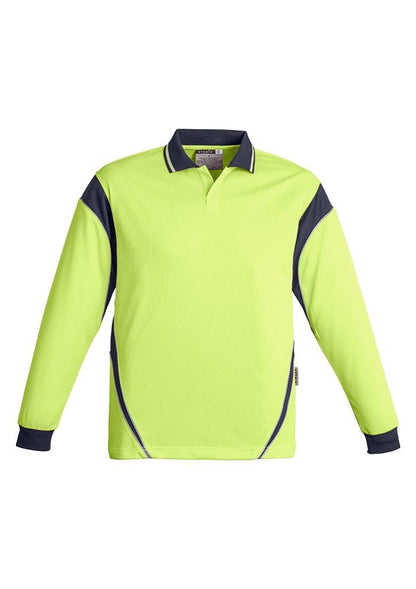 Syzmik Mens Hi Vis Aztec Long Sleeve Polo (ZH249)